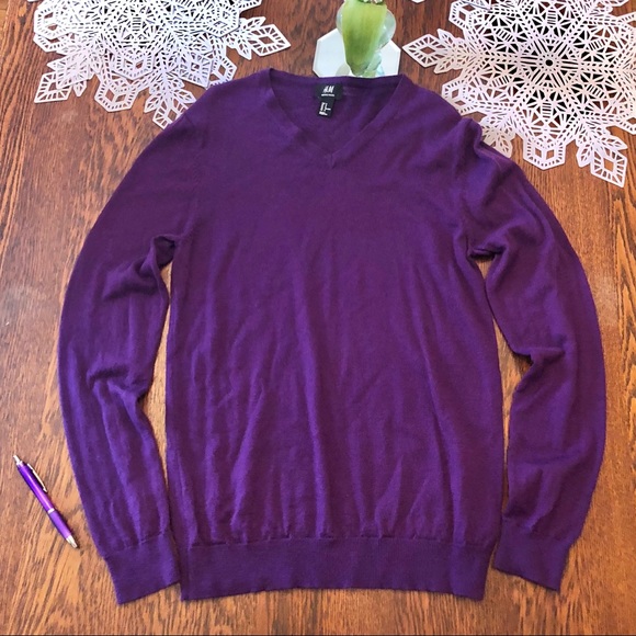 H&M Other - H&M Purple V-Neck Sweater. Medium.